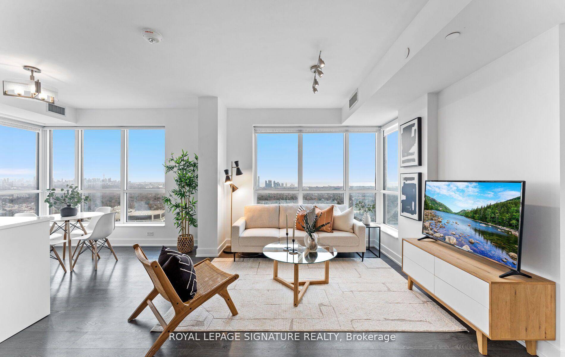 Discover elevated luxury in this rare 971 sqft Islington Terrace condo by award winning Tridel, perched on one of the buildings highest floors with breathtaking, unobstructed views of downtown Toronto, ...