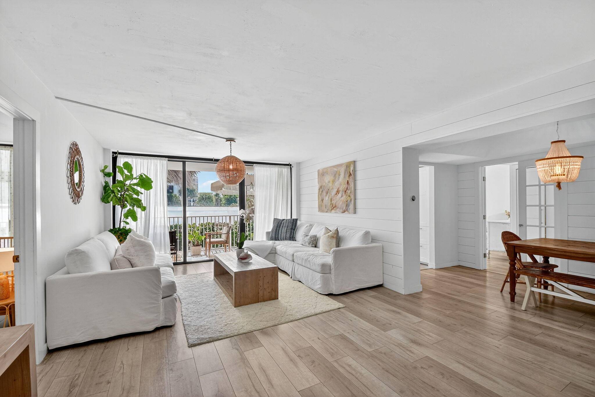 Step into this beautifully renovated 2 bedroom, 2 bath condominium, ideally located on the ocean side of Palm Beach.