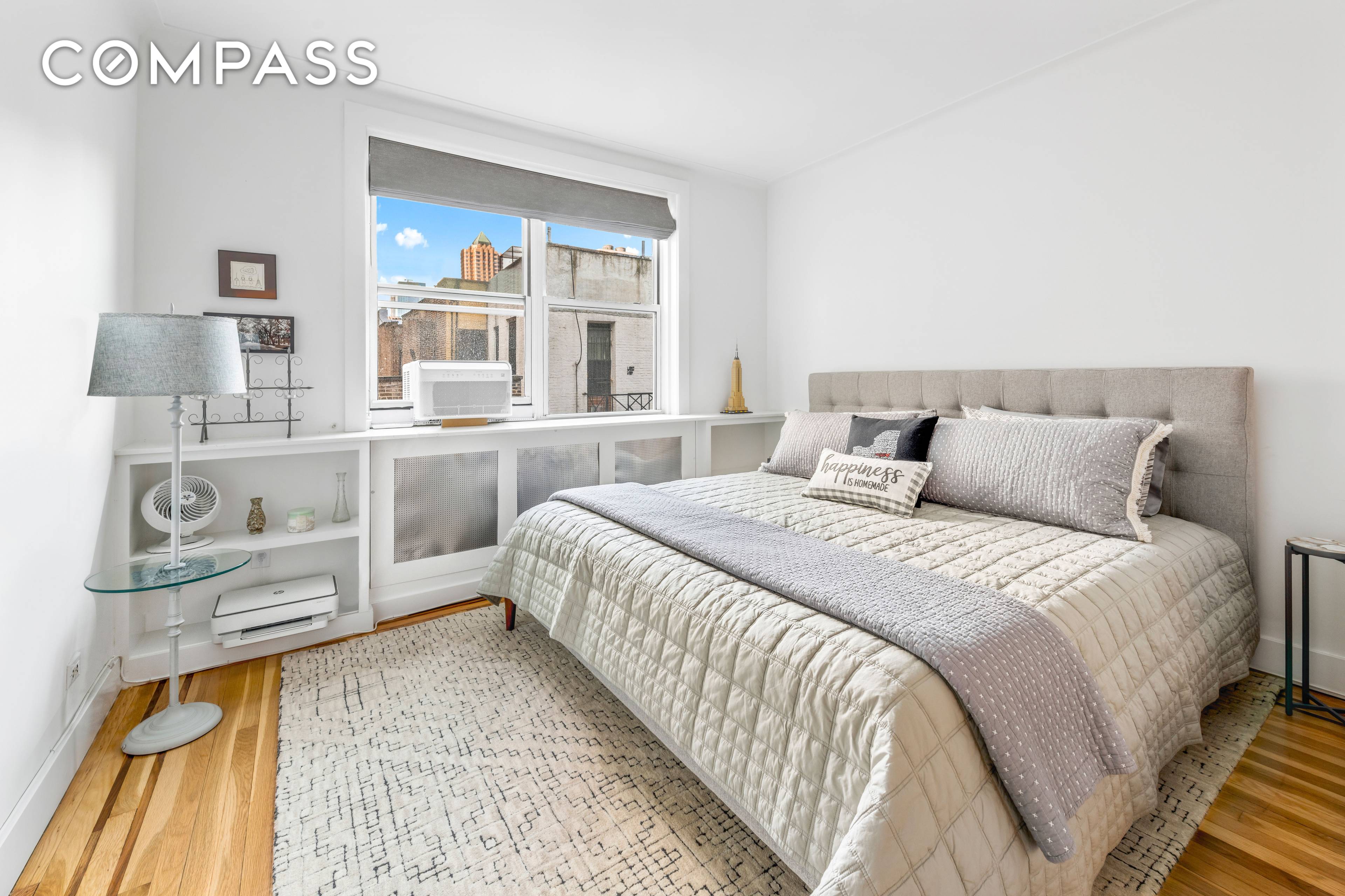 Nestled in the heart of Midtown West s most coveted neighborhood, this impeccably renovated oversized studio is a rare find.