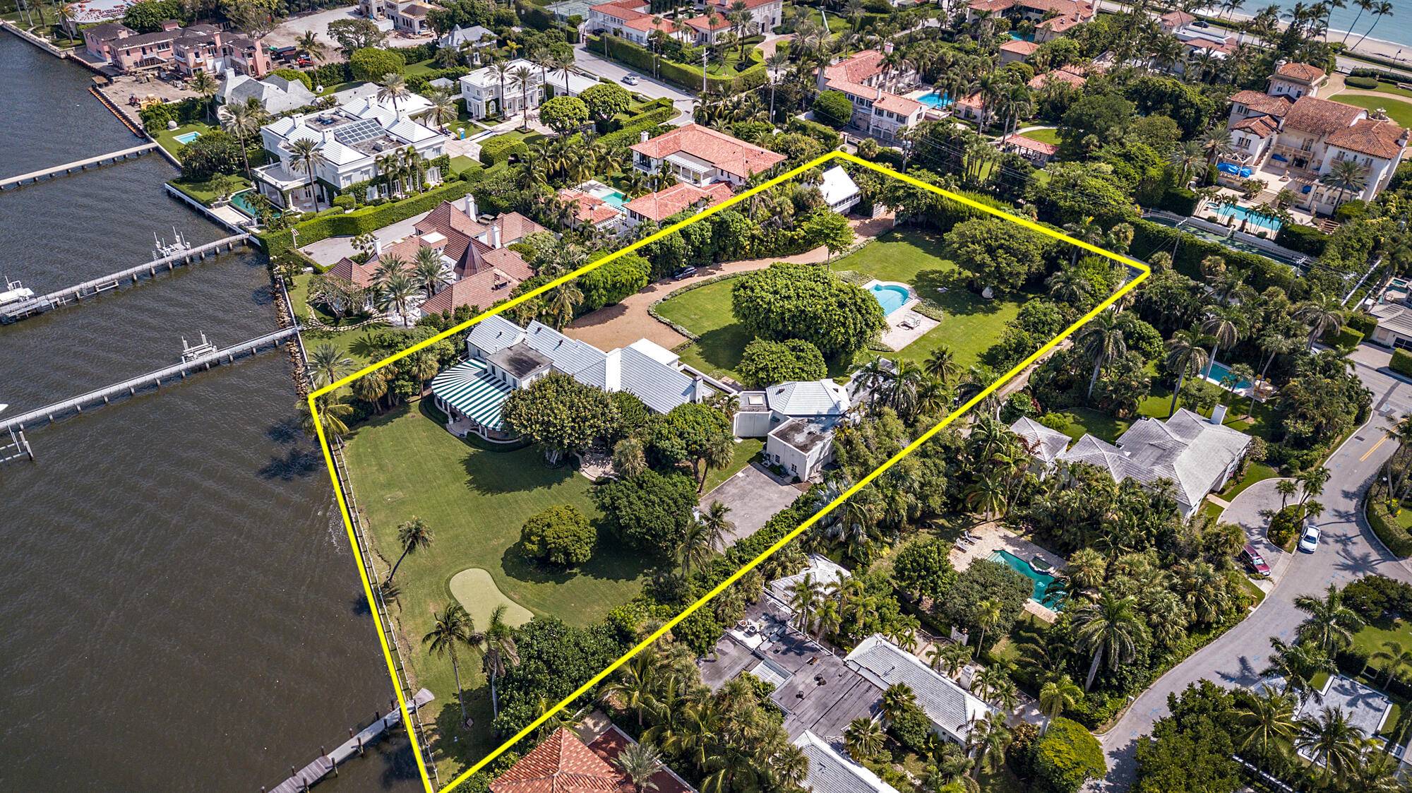 The ONLY opportunity available in Palm Beach for purchase at this time, expanding 2 acres across the intracoastal.