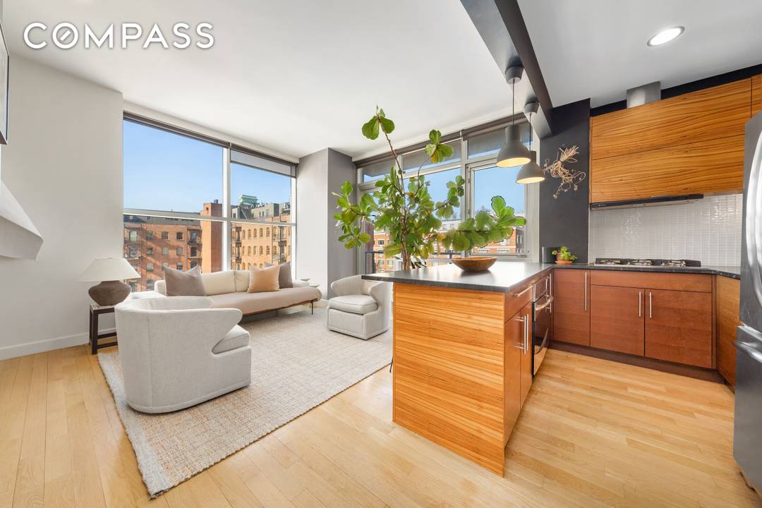 This striking Astoria 2 bedroom apartment with a large balcony has been reimagined by an incredible interior designer.