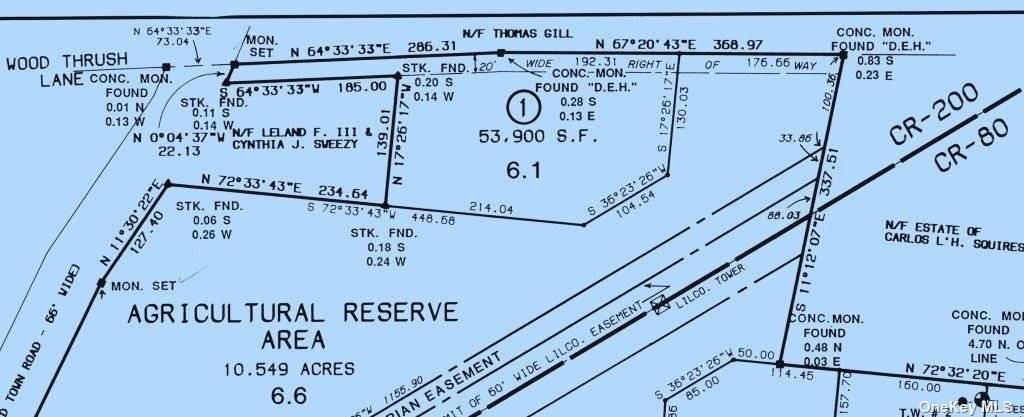 Flag Lot, 1. 24 acres Prime Deerfield Water Mill Location.
