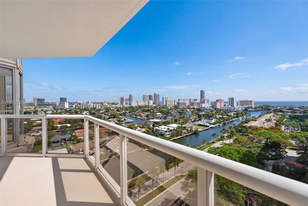 Residence 1802 showcases breathtaking high floor water views overlooking the Waterways and Intracoastal surroundings, filling the home with natural light and a true waterfront ambiance.