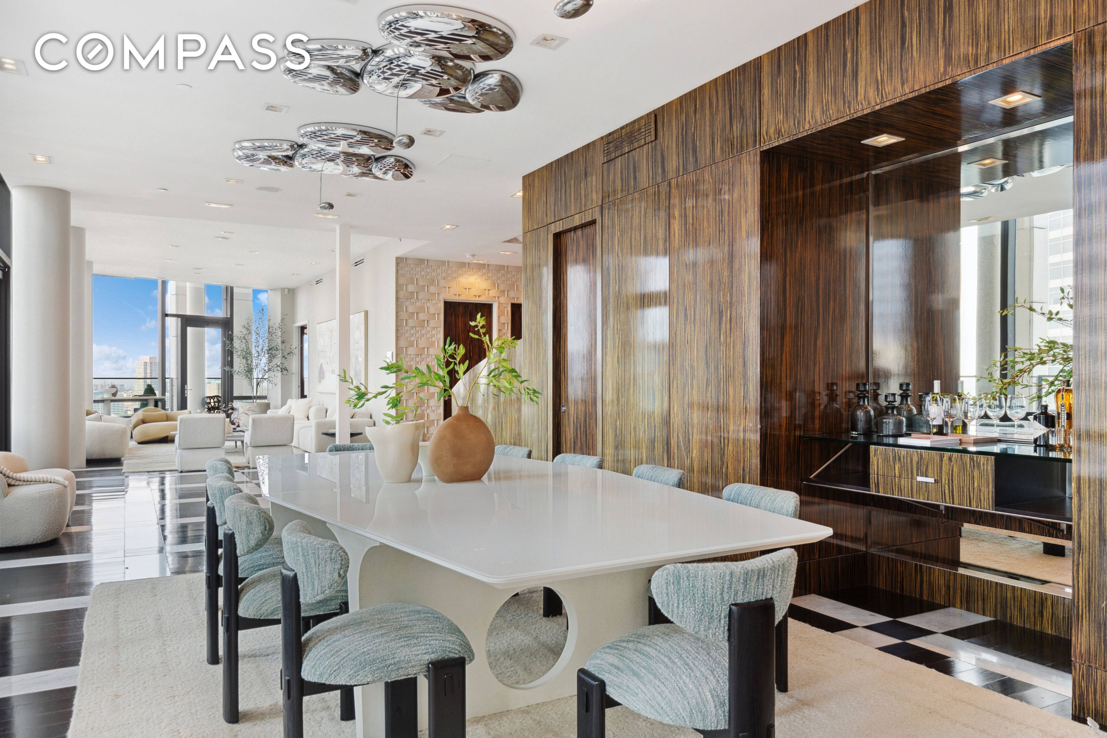Apartment 3210 is the largest single family penthouse style home in 101 Warren Street, Tribeca s premier full service luxury condominium that encompasses half of the 32nd and 33rd floors.