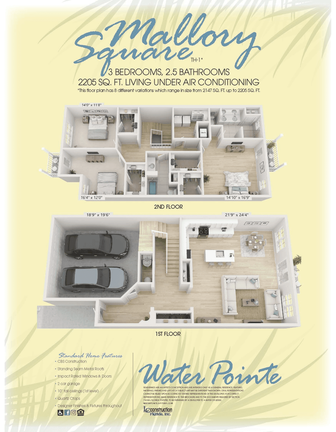 Water Pointe is a new and exclusive Townhome style condominium community consisting of 35 distinct homes nestled in the charming town of Jupiter.