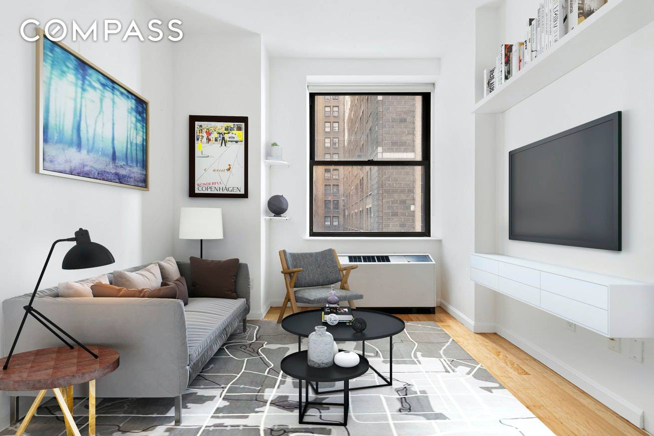 Residence 15H is a spacious LOFT with 10 ft ceilings.
