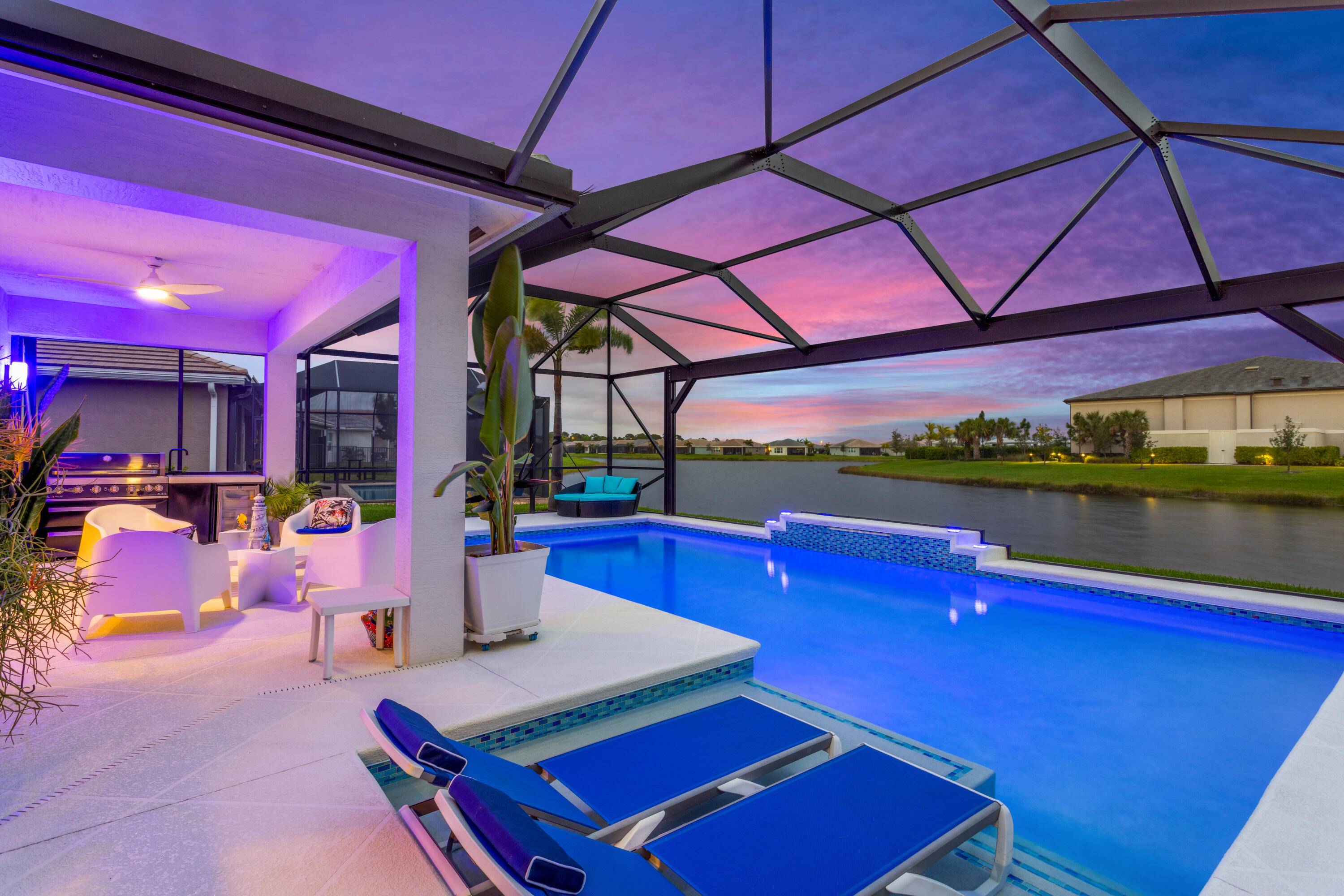 Motivated Sellers ! Discover luxury living in this meticulously upgraded lakefront home in Valencia Grove.