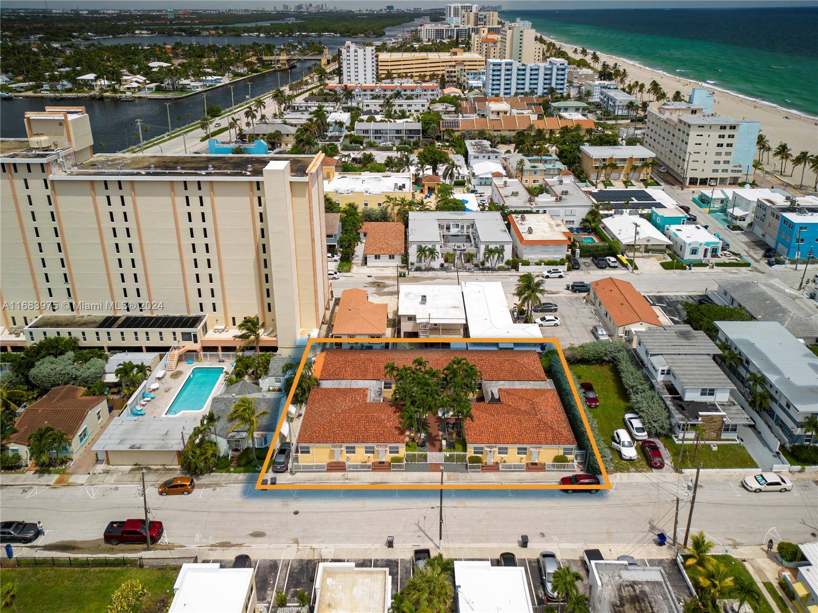 Rare opportunity to own a boutique style hotel in booming Hollywood Beach Broadwalk area The roof is beautifully finished with Spanish tiles and was fully updated recently.