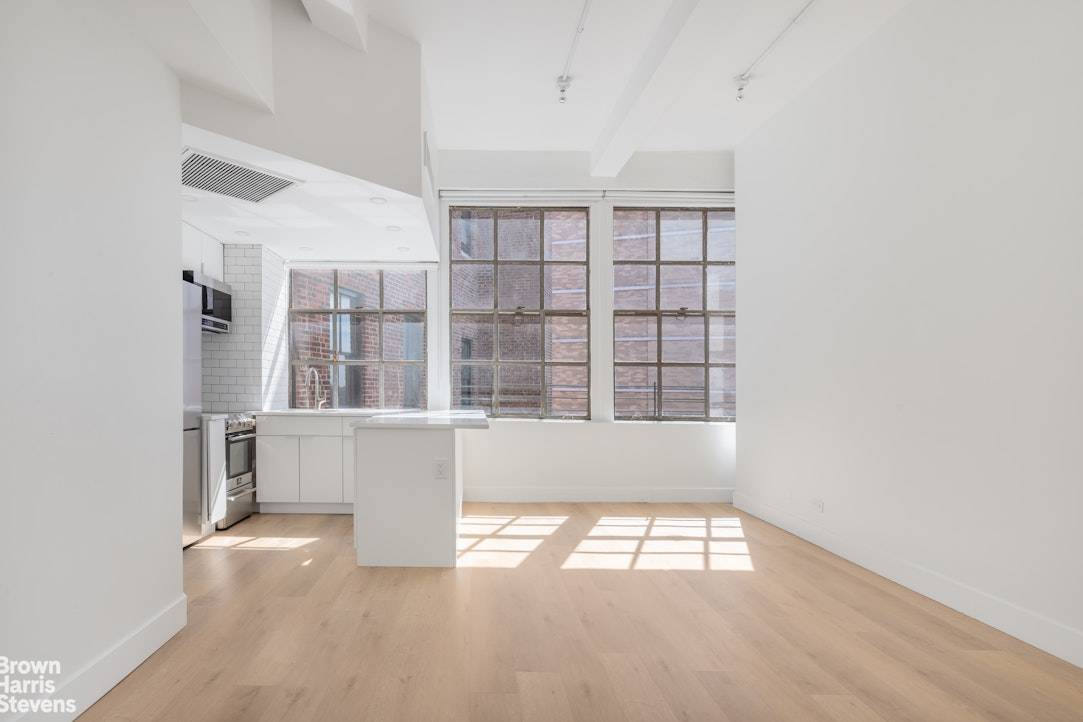 12A is a brand new gut renovated East facing artist loft that provides amazing natural light throughout the day and is incredibly quiet.