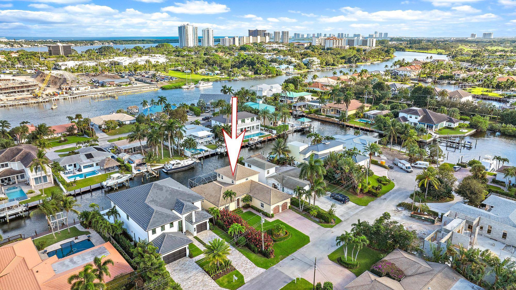 Welcome to this 3BR, 3BA plus office CBS waterfront house in the heart of Palm Beach Gardens.