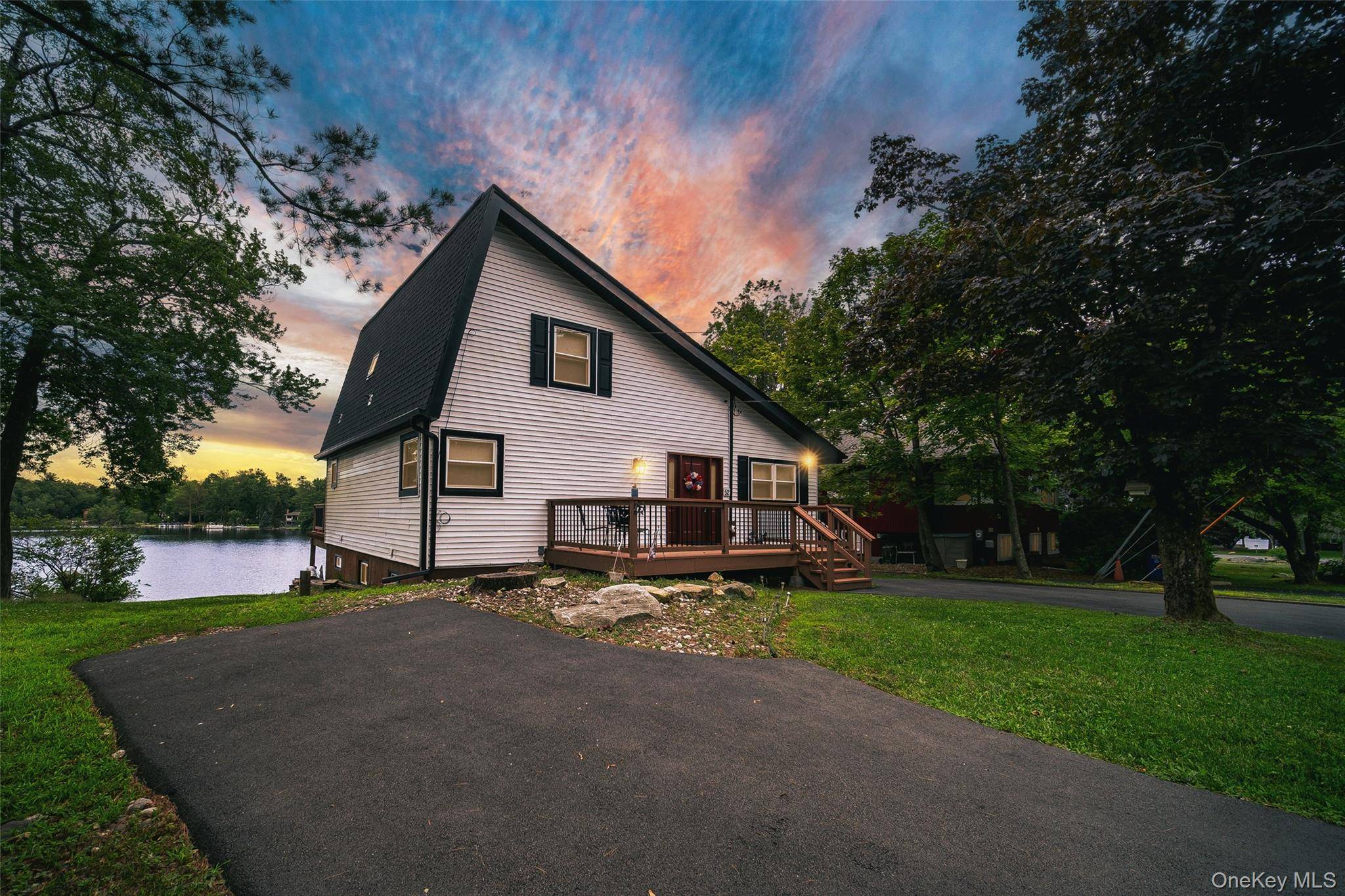 Lake front property on Lake Louise Marie with a beautiful expansive view of the lake and bays.
