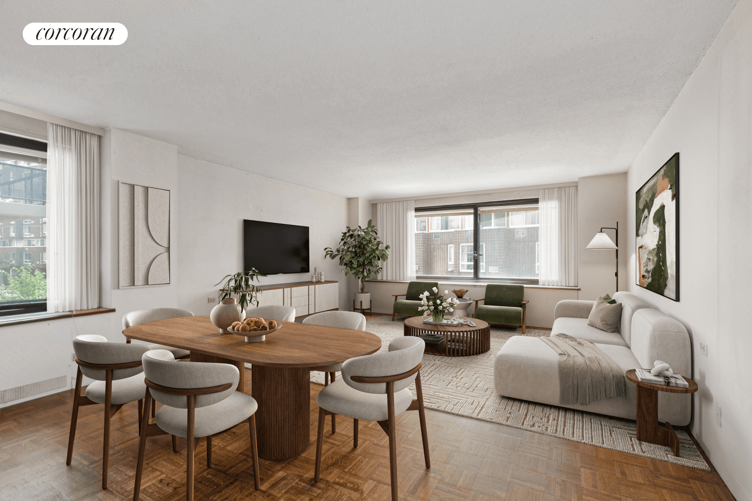 Bring your contractor ! Just listed in Rivercross, this bright, exceptionally spacious 1 Bed 1.