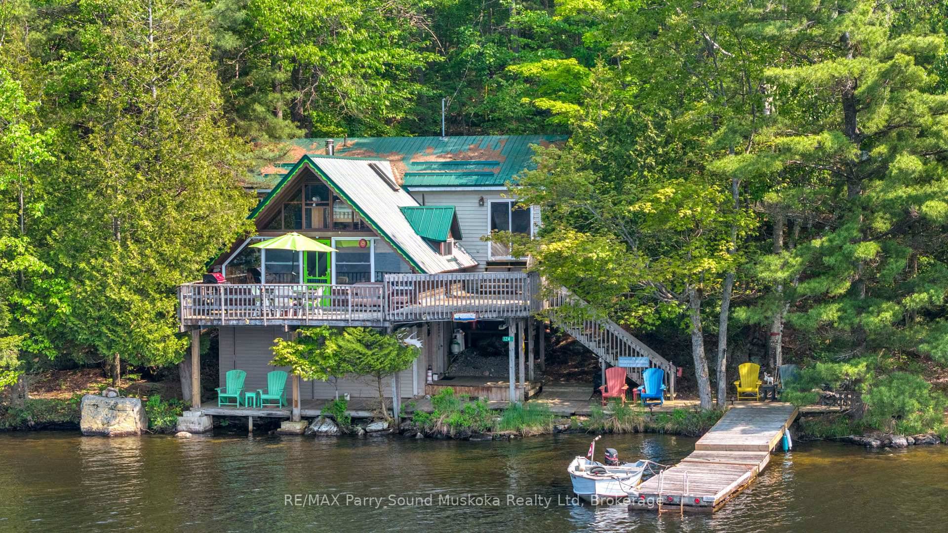 A Frame cottage on cottage on highly sought after Healey Lake, a short distance from Parry Sound amp ; 2 hours from Toronto.