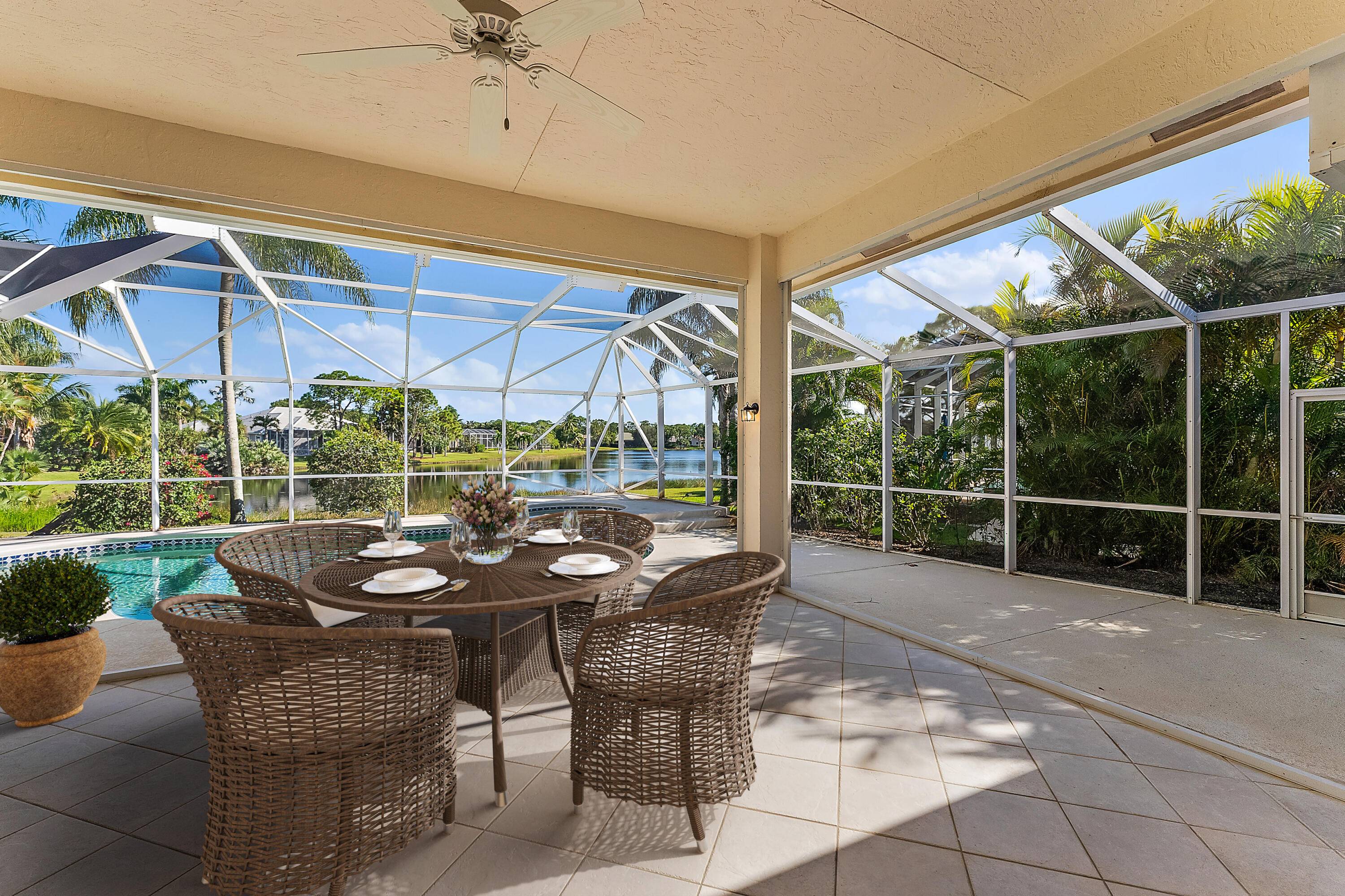 Nestled within the prestigious gated community of The Falls at Lost Lake just minutes from Hobe Sound Beach and Jupiter Island.