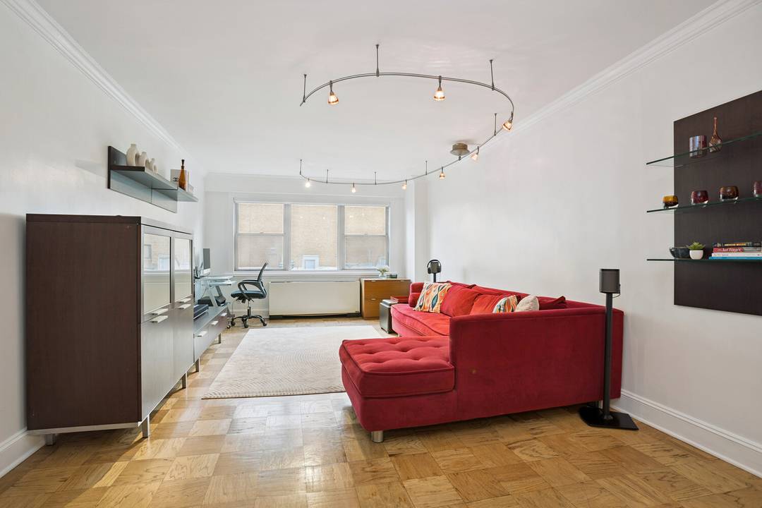 Welcome to this beautifully laid out, generously proportioned and bright split 2 bedroom home, featuring 2 full baths and separate dining, located in friendly John Jay House, a boutique coop ...