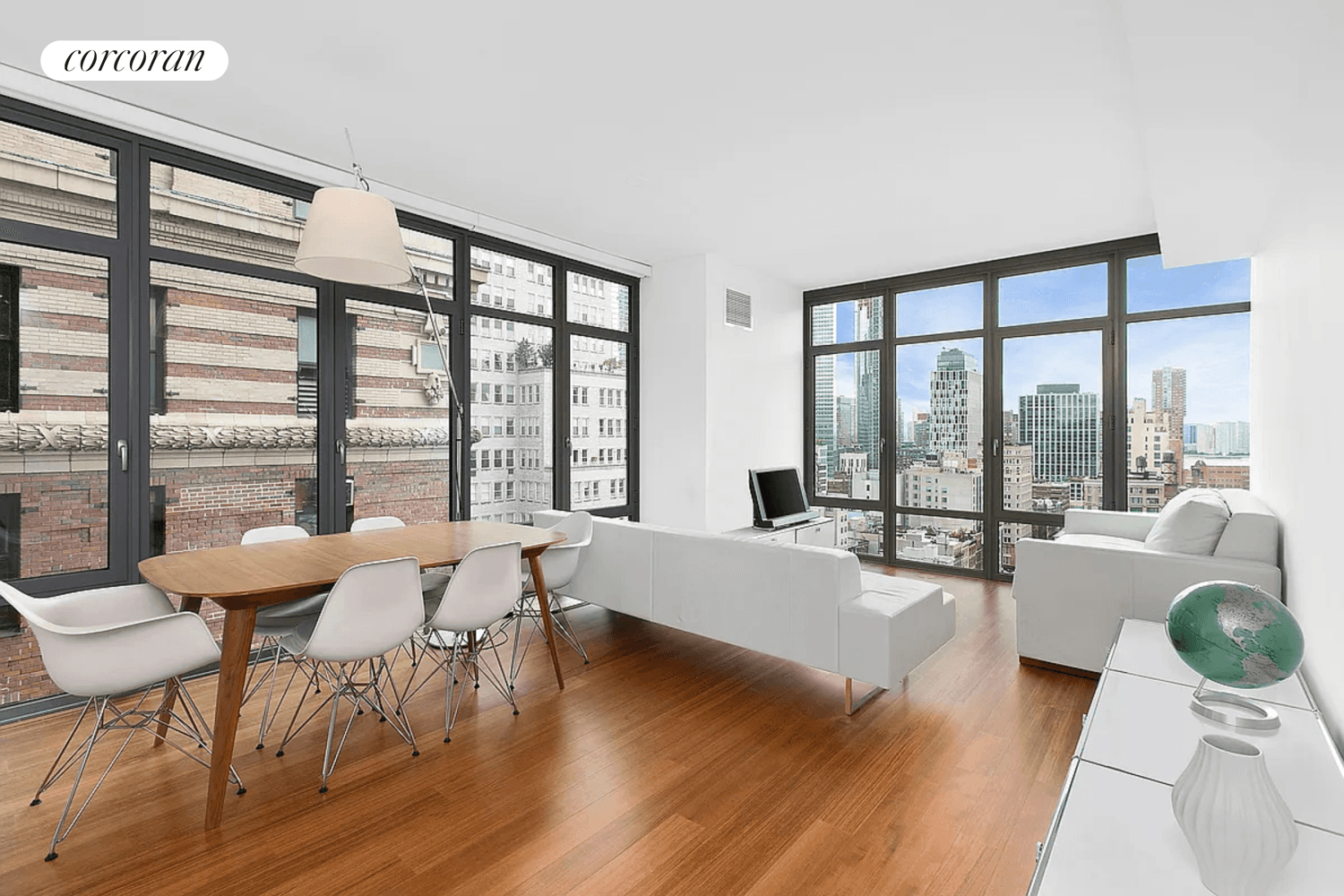 Available July 7th. Welcome home to this one bedroom, one and a half bath luxury apartment with sweeping views of the Tribeca skyline.
