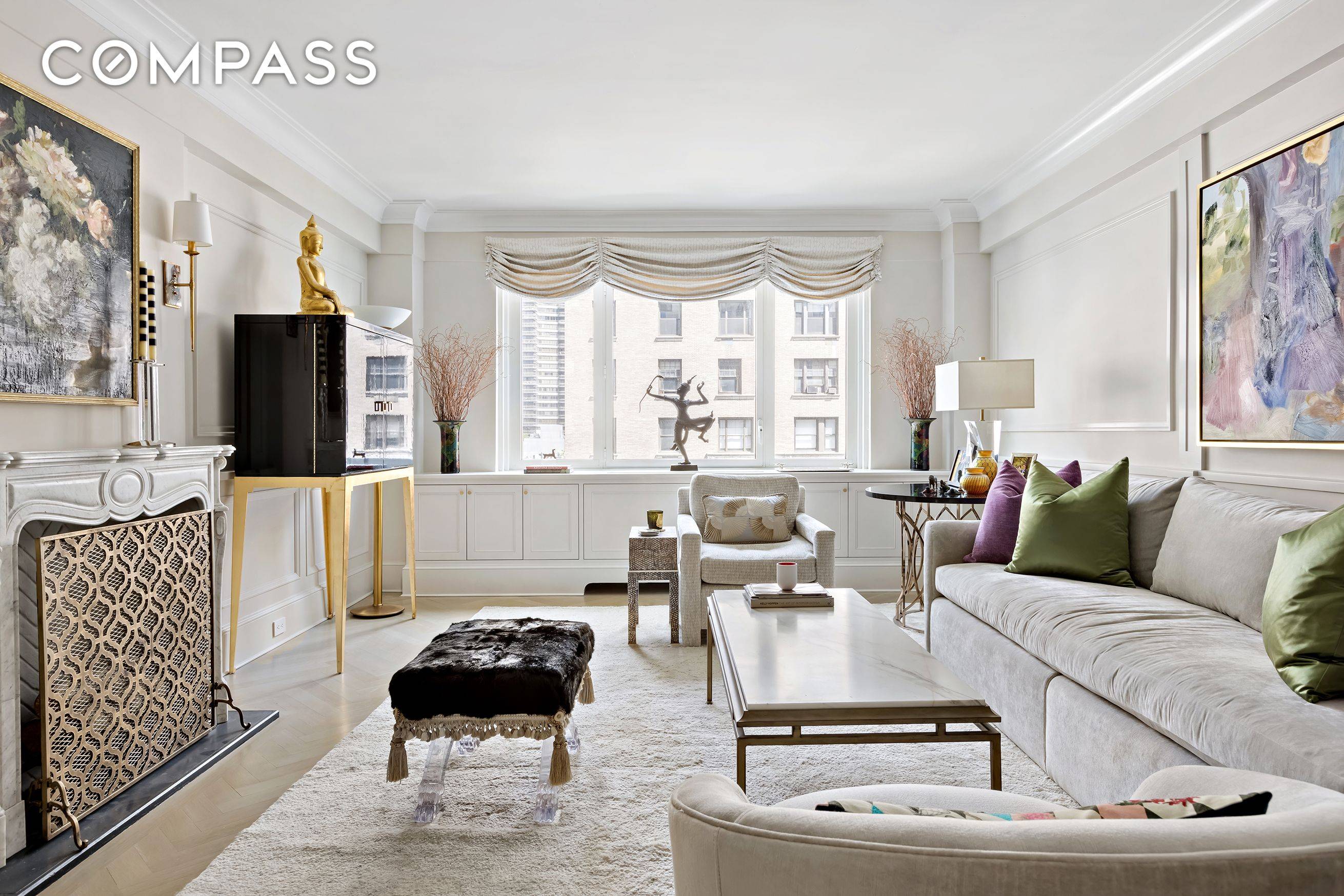 Enjoy gracious proportions and beautiful views overlooking Park Avenue from this 2 Bedroom Formal Dining Room Den, 2 Bathroom corner home at the esteemed 530 Park Avenue condominium.