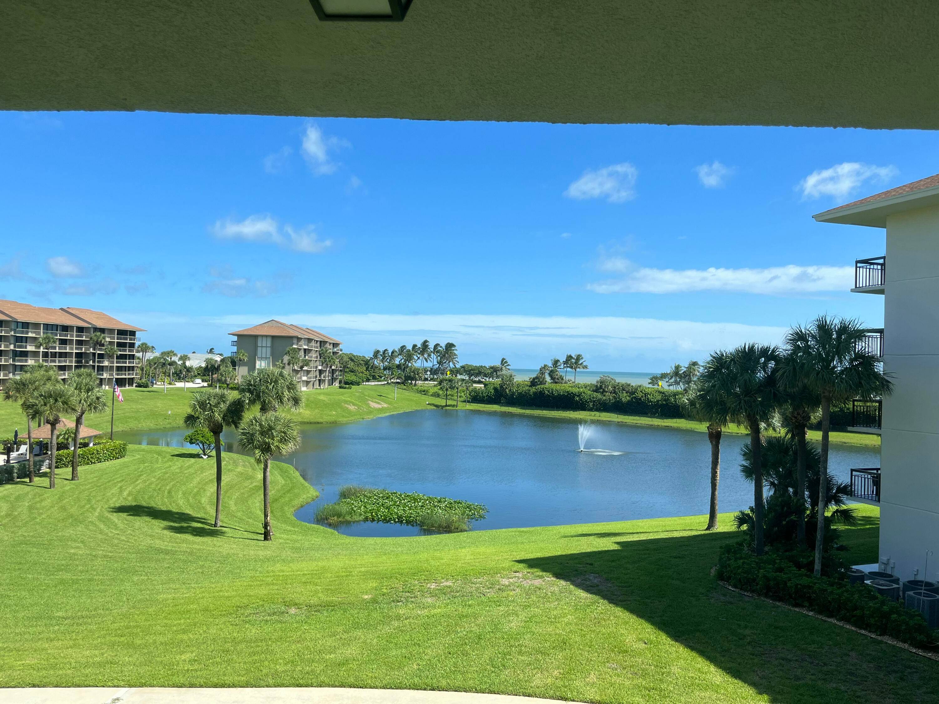The most stunning view from this wonderful 3rd floor Bluffs South condominium.