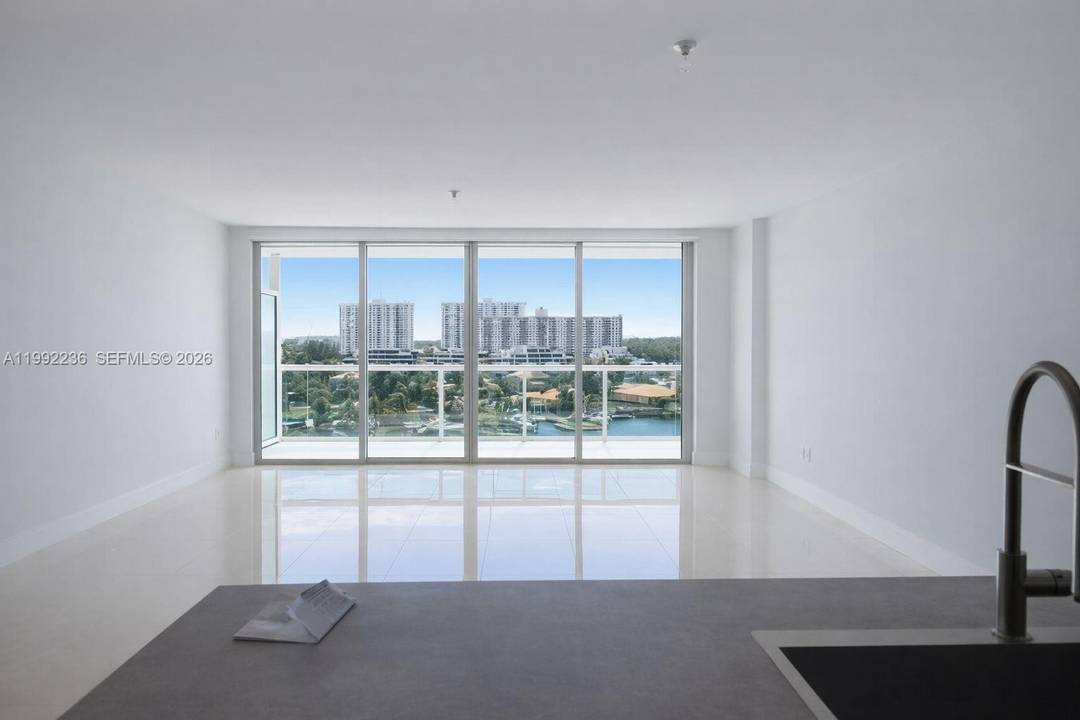 Spectacular, unobstructed water views from this stunning 3 bedroom, 3 bath residence at 400 Sunny Isles.