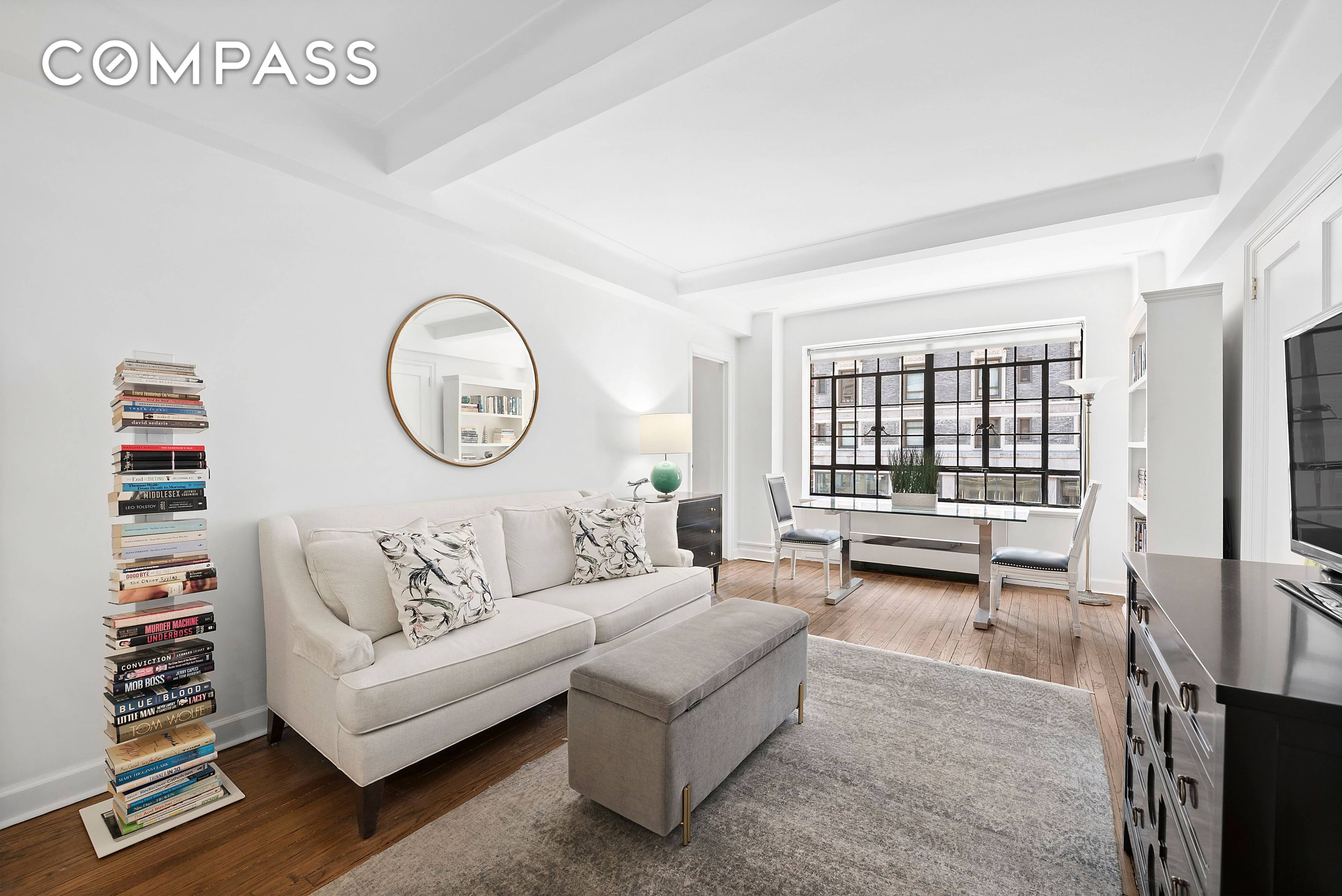 4B at 10 Park Ave is an impeccably renovated studio apartment, perfect for a pied a terre or starter home.