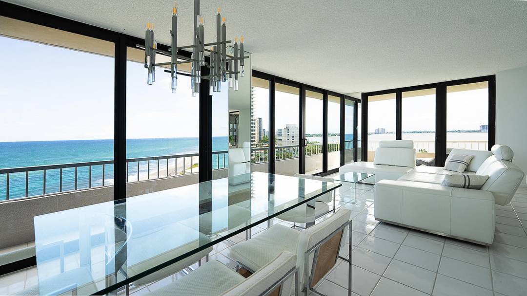 DIRECT OCEANFRONT CONDO with unobstructed panoramic views surrounded by gorgeous blue amp ; turquoise water overlooking the ocean to the east and southern views including the intracoastal.
