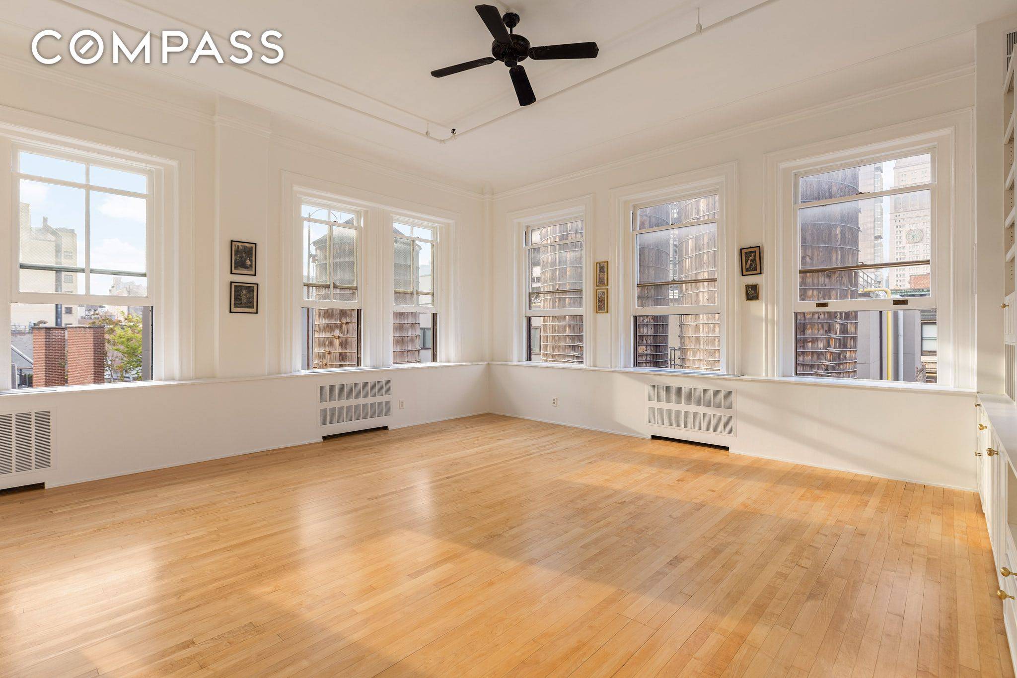 A rare opportunity to own this one of a kind, spacious, light filled Manhattan landmark apartment with expansive skyline views, high ceilings and 15 huge windows lining three sides.