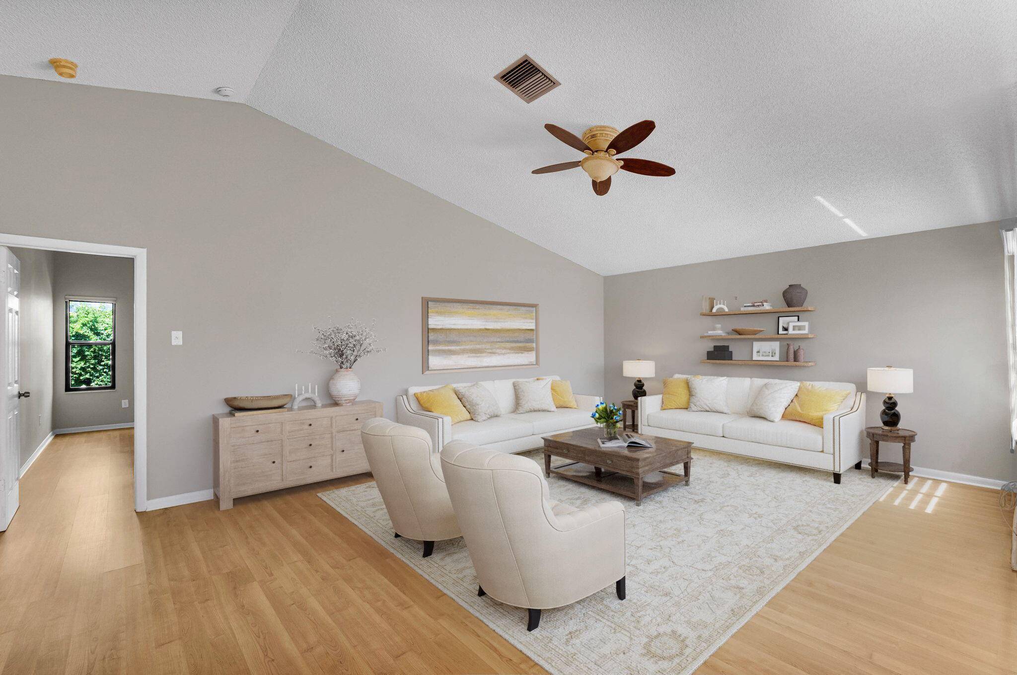Welcome to this beautiful 2 bedroom 2 bathroom home on a quiet cul de sac with split floor plan in the tropical paradise that is Rainberry Bay, a 55 guard ...