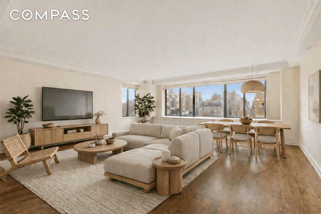 This high floor residence is currently configured as a three bedroom, two bath home and may be seamlessly combined with the adjoining one bedroom, one bath apartment to create a ...