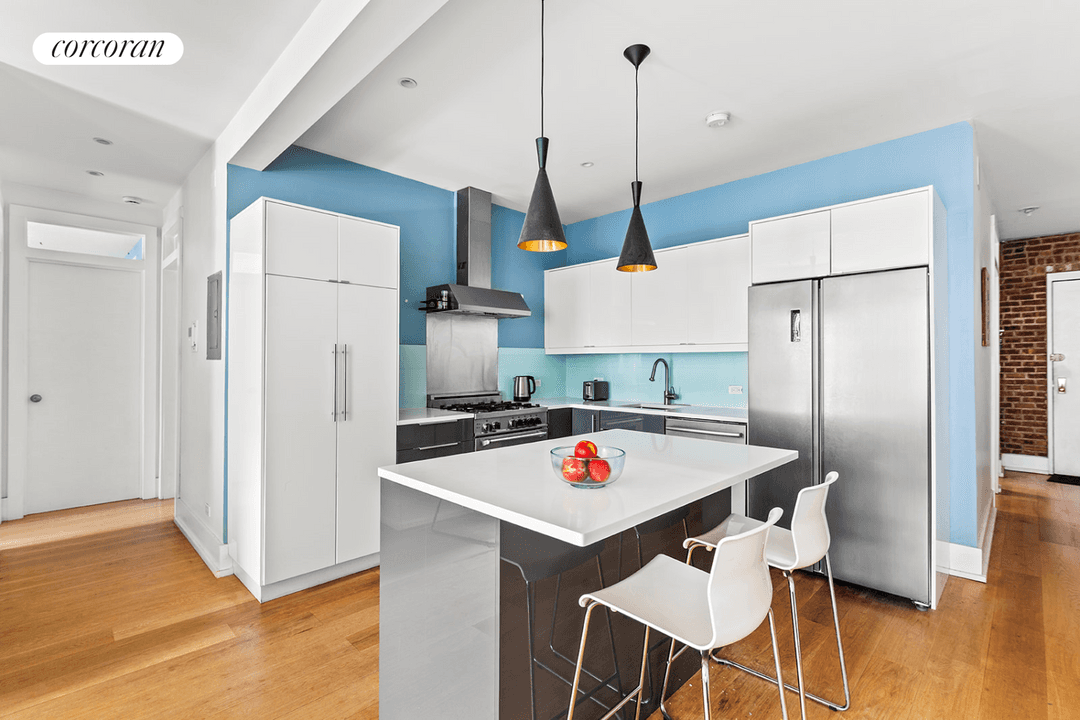 Custom designed by a composer for solitude and artistic creation this pre war home, with 9 foot ceilings, is upgraded for the 21st century lifestyle.