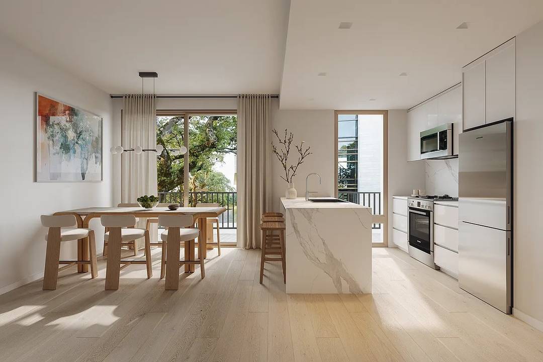 Residence Unit 302A spacious and sun filled 3 bedroom, 3 bath residence offering an ideal layout with two expansive primary suites.