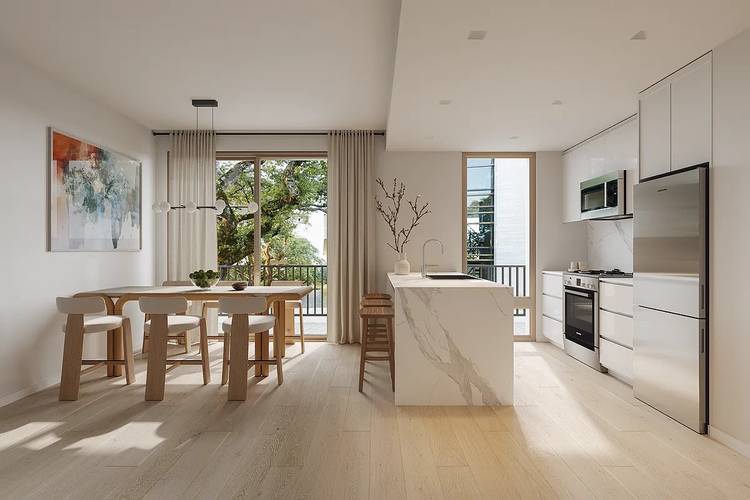 Residence Unit 302A spacious and sun filled 3 bedroom, 3 bath residence offering an ideal layout with two expansive primary suites.