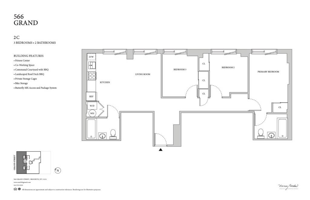 Experience Modern Comfort in 566 Grands Stylish One Bedroom UnitsBe among the first to visit unit 2C, a sophisticated three bedroom two bath home at 566 Grand Street, Williamsburgs newest ...