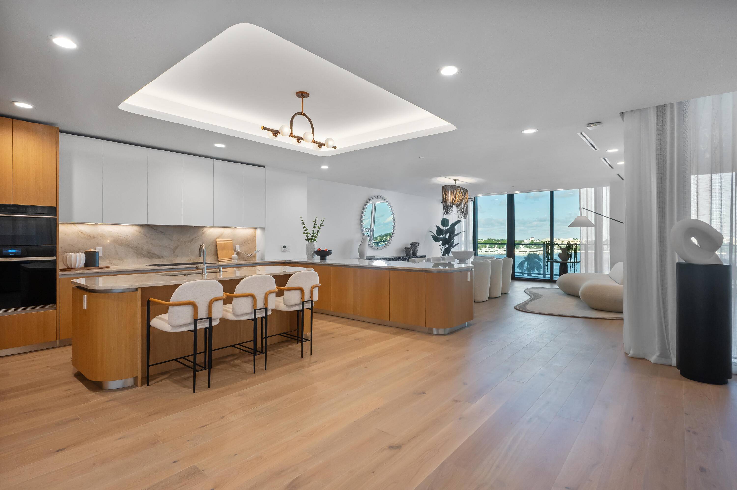 Discover this exquisite, move in ready 4 bedroom, 41 2 bath residence at the prestigious Forte on Flagler, a 41 unit boutique, luxury waterfront building.