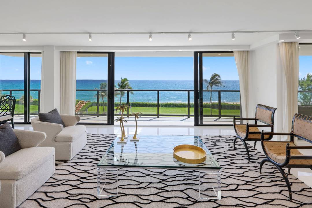 Direct Oceanfront, Completely Renovated, Panoramic ocean views, a wraparound terrace, and effortless beach access define this beautifully furnished home.