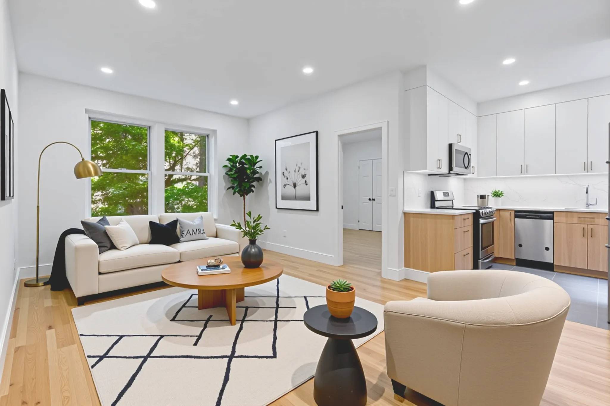 Unit Features Stunning Kitchen with Premium Appliances, Dishwasher amp ; Built in Microwave Pristine White Tiled Bathroom with Floating Vanity and Modern Fixtures Some photos are virtually staged CatsLocated on ...