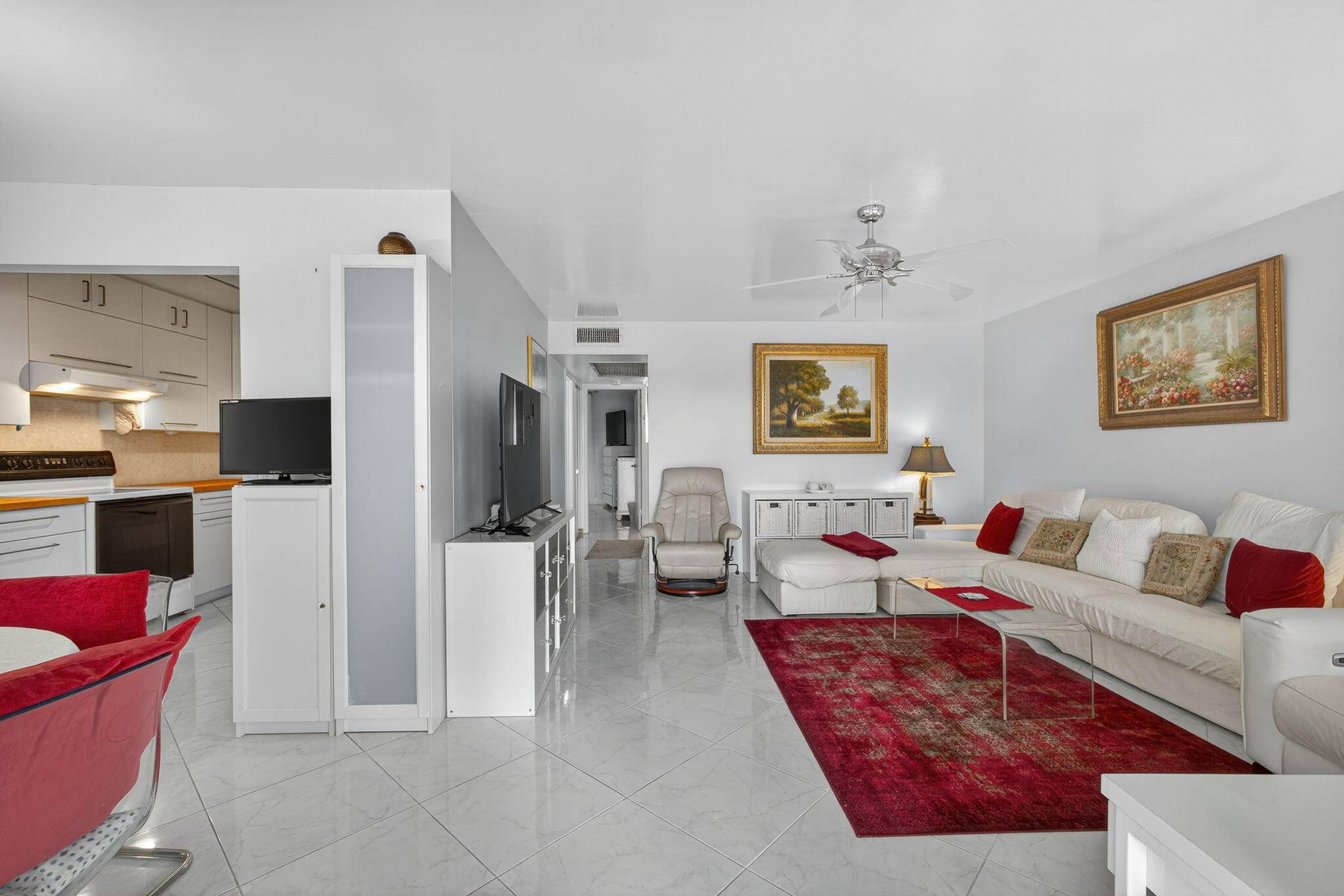 If you love the resort lifestyle, don't miss this light bright 2 bed 2 bath 2nd floor condo in Century Village 55.