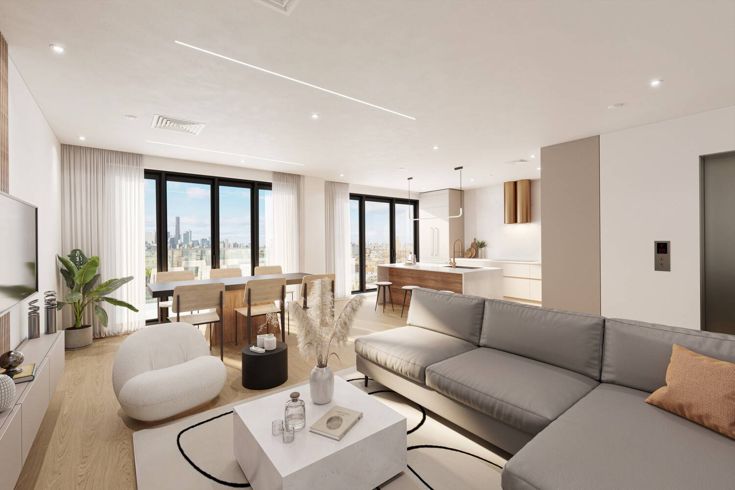 he Pacific Penthouse. The Crown Jewel of Modern Luxury at the Crossroads of Prospect Heights, Crown Heights, and Clinton Hill.