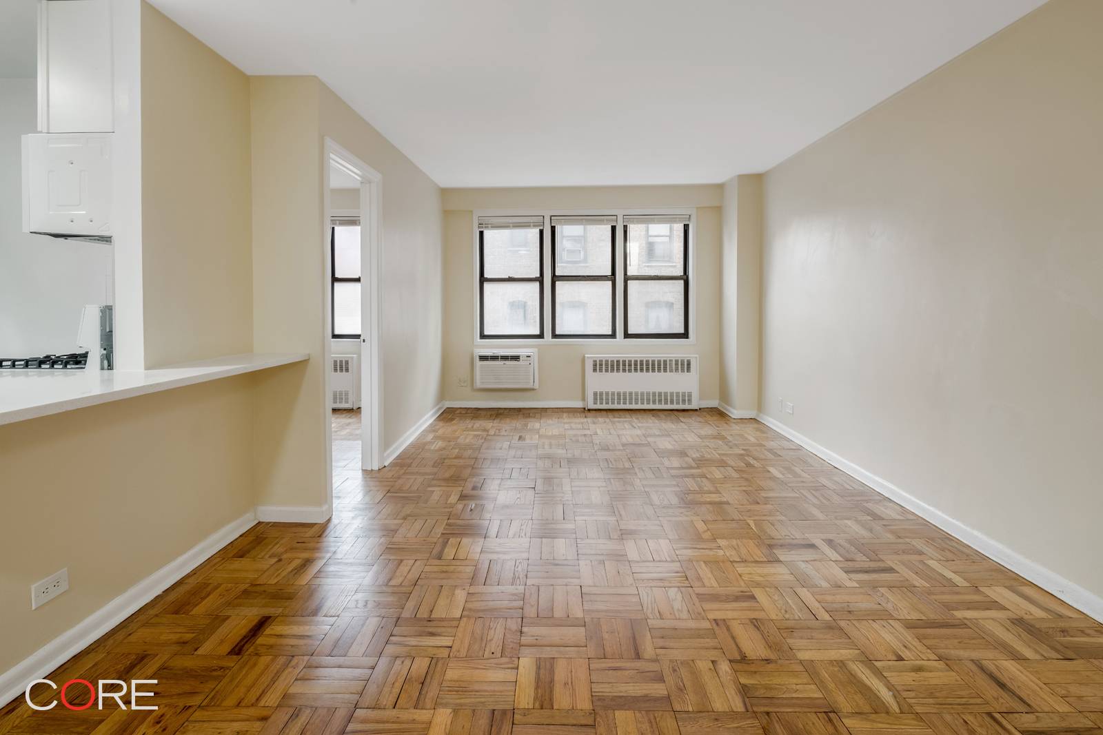 Enjoy immaculate renovations in this highly functional two bedroom, one bath home, located on the fourth floor of the premier Jackson Heights cooperative, The Birchwood House.