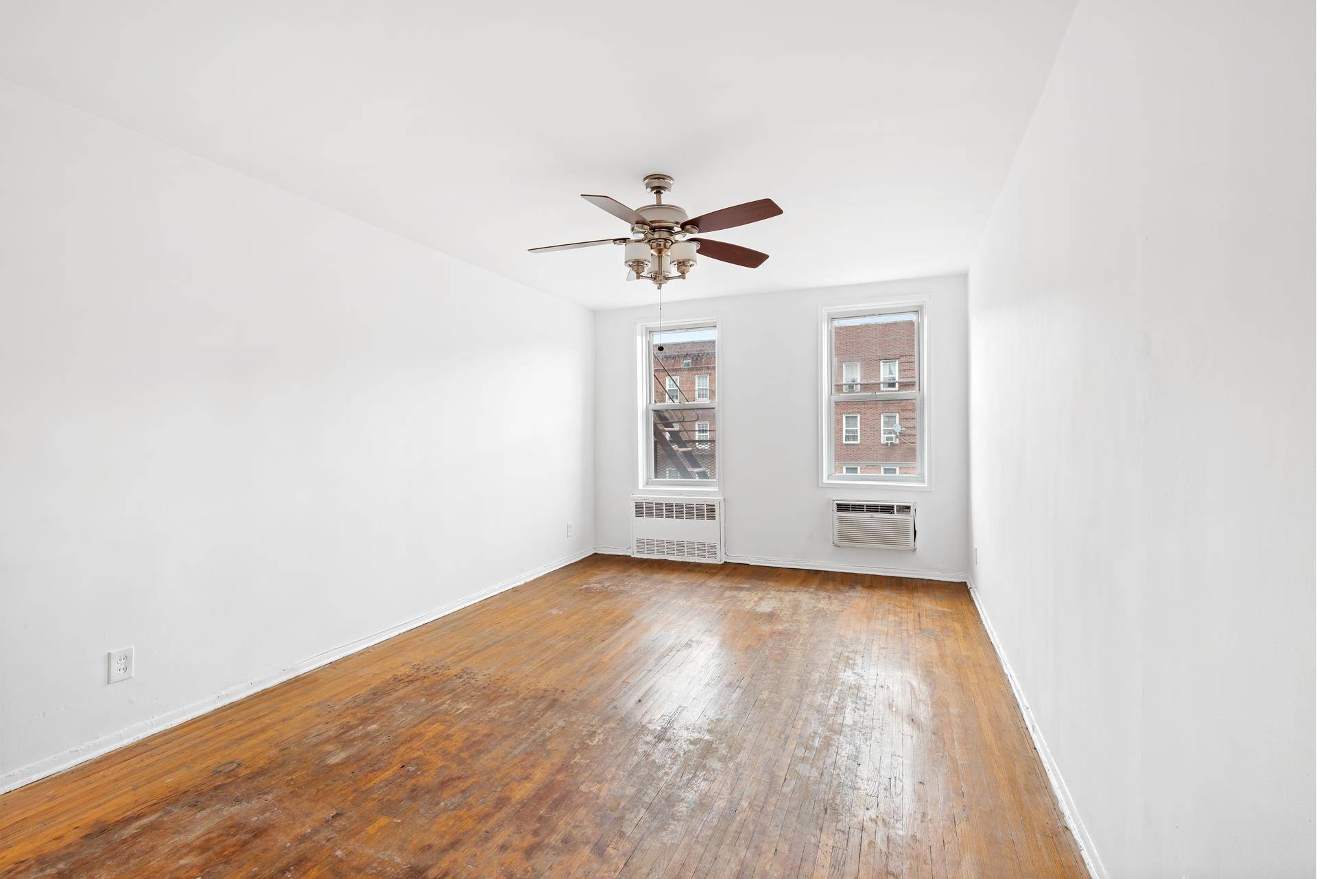 Light, space, and potential come together in this 6th floor junior 4 co op just off Cortelyou Road in the heart of Ditmas Park.