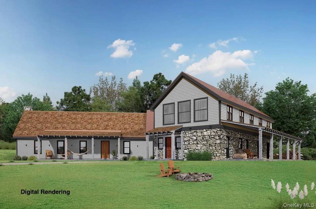 Perched atop a secluded hill in the bucolic town of Ancram, this European inspired farmhouse is currently under construction and set for completion later this year.