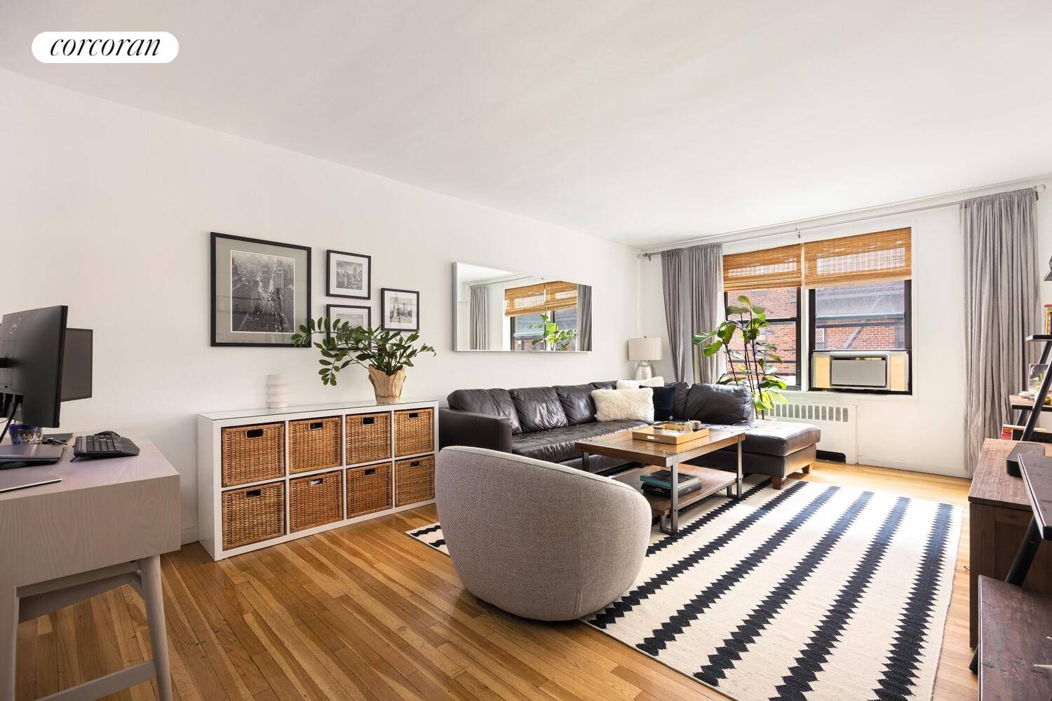 Sunlit One Bedroom, One Bathroom co op apartment at 60 East 9th Street, in the heart of Greenwich Village.