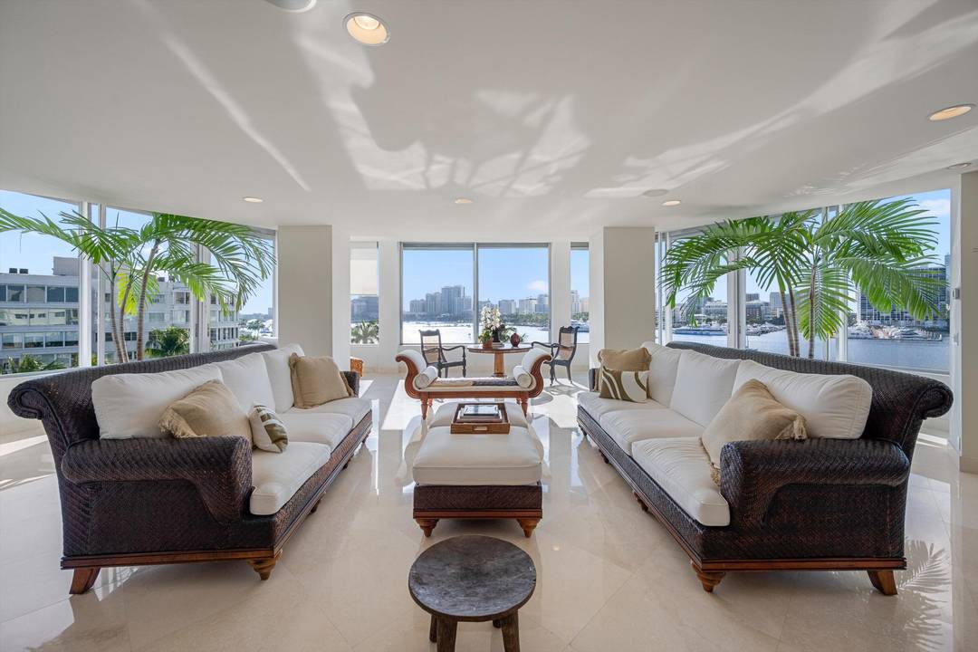 Live the Palm Beach lifestyle in this rare lakefront penthouse with a private poolside cabana at Palm Beach Towers in the heart of town.