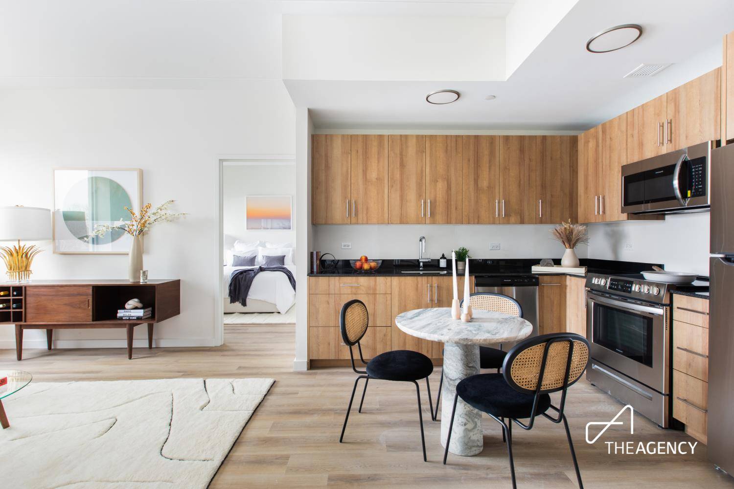Unit 513 offers a 473 square foot private terrace.