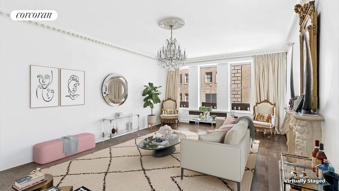 Meticulously Reimagined Prewar two bedroom two bathroom with Grand Scale, 10' Ceilings, and Designer Finishes !