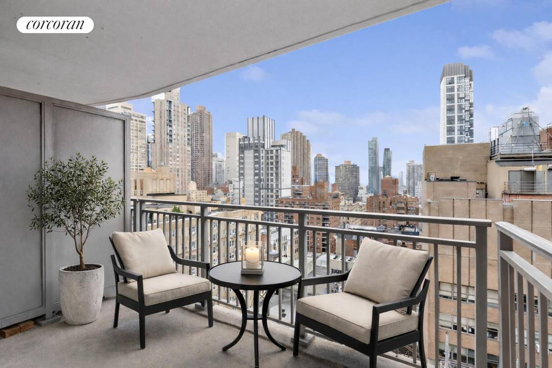 High above Murray Hill with sweeping East River and Manhattan skyline views, Residence 16E is a sun filled, newly renovated two bedroom, two bath cooperative with a private balcony and ...