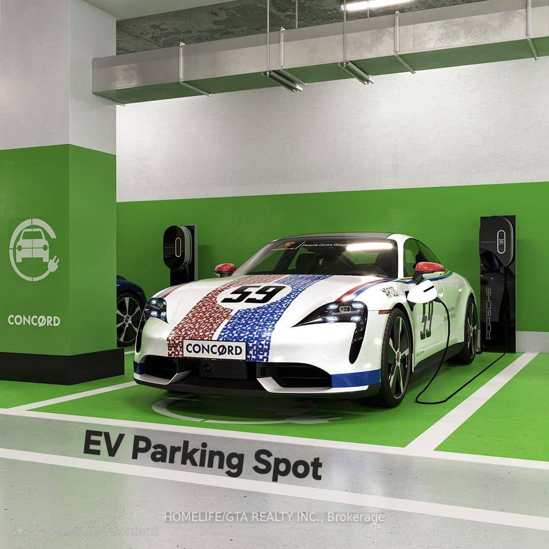EV PARKING INCLUDED. Luxurious Condominium Building In North York By Concord Seasons South Facing 1 D 618sf 150SfLarge Balcony.