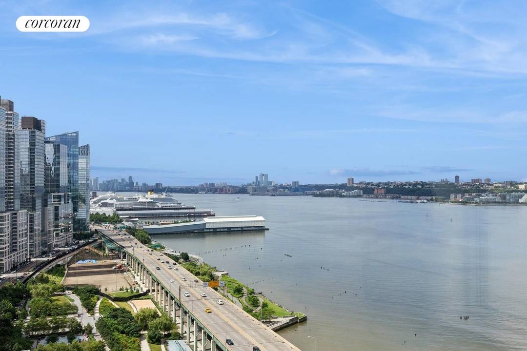 Step into timeless elegance in this exceptional 3 bedroom, 3 bathroom residence offering sweeping panoramic views of Manhattan's skyline and mesmerizing sunsets over the Hudson River.