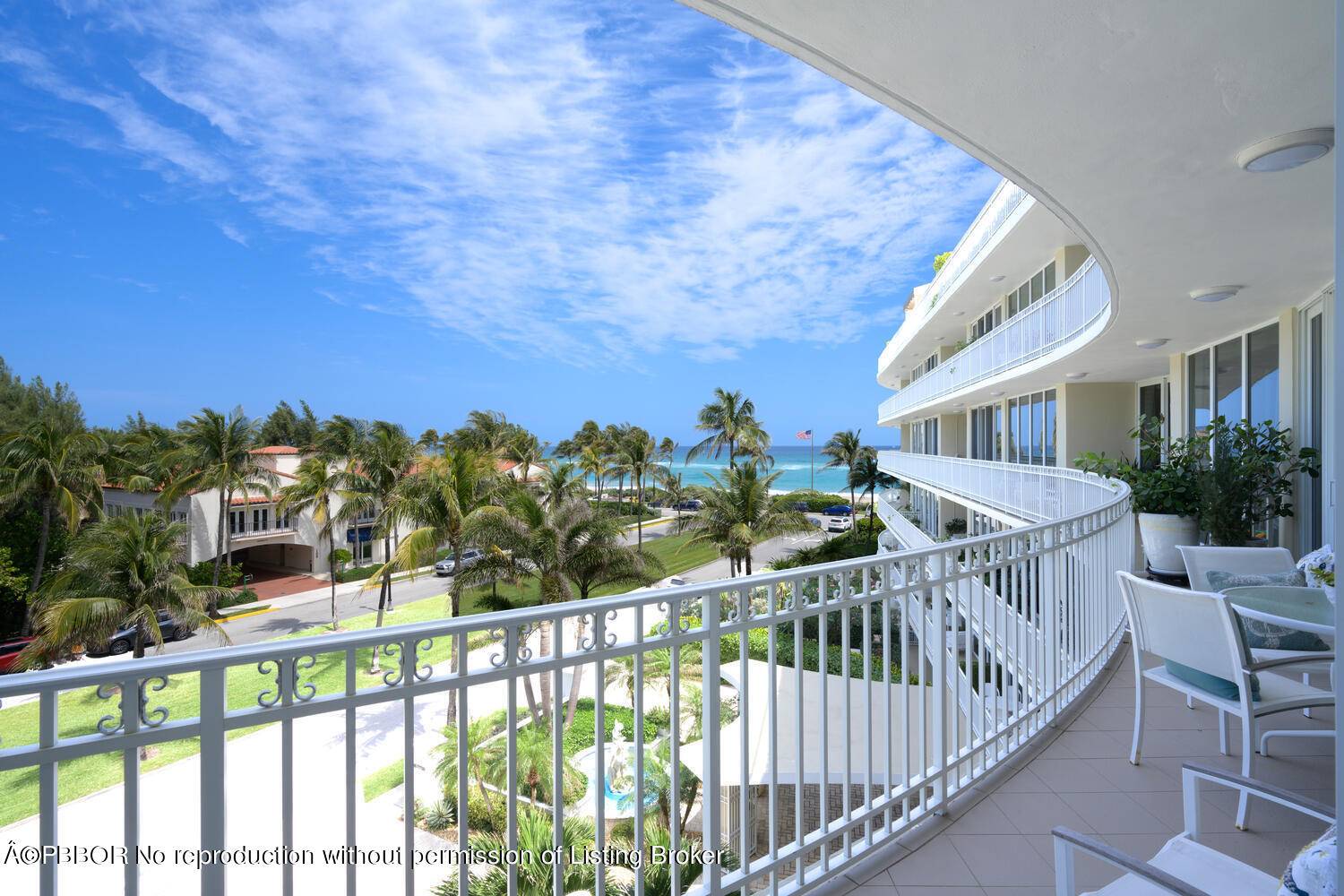 Experience Stunning Ocean views from this renovated 2 BD 2BA unit at the prestigious One Royal Palm Building in the heart of Town !