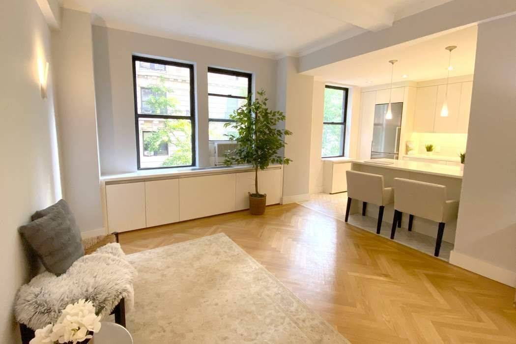 Feel right at home in this sunny, fully renovated and spacious corner pre war one bedroom, one bath.