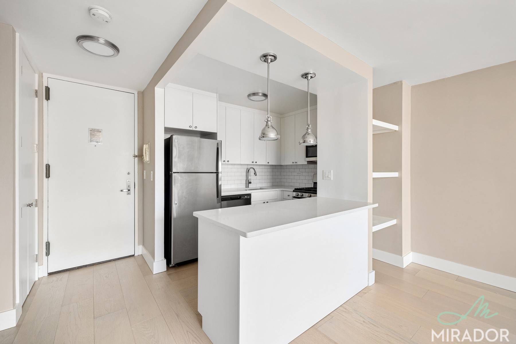 Stunning gut renovated north facing studio soaring above Manhattan skyline on the 31st floor of New York Tower.